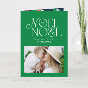 Cartes Pour Fêtes Annuelles Noel Christmas géométrique photo Ho coloré brillan