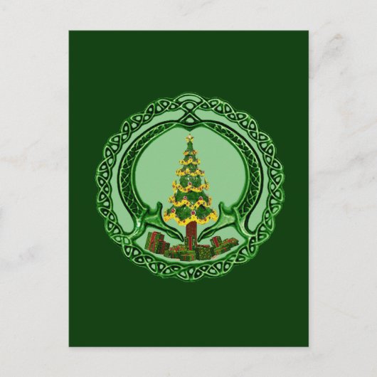 Cartes Pour Fêtes Annuelles Noël Claddagh (Devant)