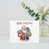 Cartes Pour Fêtes Annuelles Noël classique de Jolly Santa Claus (Debout devant)