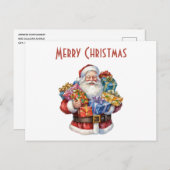 Cartes Pour Fêtes Annuelles Noël classique de Jolly Santa Claus (Devant / Derrière)