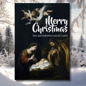 Cartes Pour Fêtes Annuelles Noël classique Joyeux Nativité Murillo