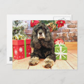 Cartes Pour Fêtes Annuelles Noël - Cocker Spaniel - Marley (Devant / Derrière)