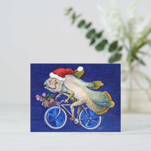 Cartes Pour Fêtes Annuelles Noël Coelacanth (Debout devant)