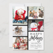 Cartes Pour Fêtes Annuelles Noël Collage Photo Moderne 5 (Devant)