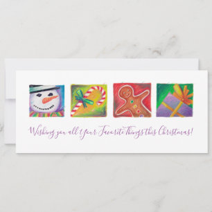 Cartes Pour Fêtes Annuelles Noël coloré - Toutes vos choses préférées amusante