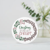 Cartes Pour Fêtes Annuelles NOËL COMMENCE AVEC CHRIST Christian Minimalist (Debout devant)