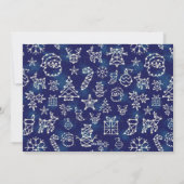 Cartes Pour Fêtes Annuelles Noël Constellation Famille Photo Collage Bleu (Dos)