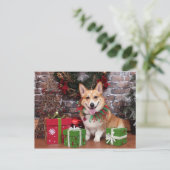 Cartes Pour Fêtes Annuelles Noël - Corgi - Cal (Debout devant)