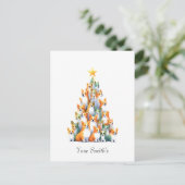 Cartes Pour Fêtes Annuelles Noël Corgies (Debout devant)
