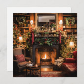 Cartes Pour Fêtes Annuelles Noël cosy à la maison (Devant / Derrière)