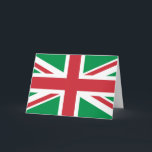 Cartes Pour Fêtes Annuelles Noël couleurs Union Jack<br><div class="desc">Motifs basés sur le drapeau Union Jack britannique dans les couleurs de Noël.</div>