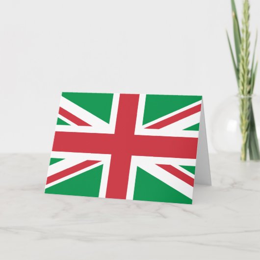 Cartes Pour Fêtes Annuelles Noël couleurs Union Jack (Devant)