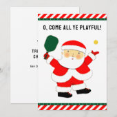 Cartes Pour Fêtes Annuelles Noël créatif de Pickleball (Devant / Derrière)