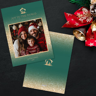 Cartes Pour Fêtes Annuelles Noël Crèche religieuse Scène Famille Photo