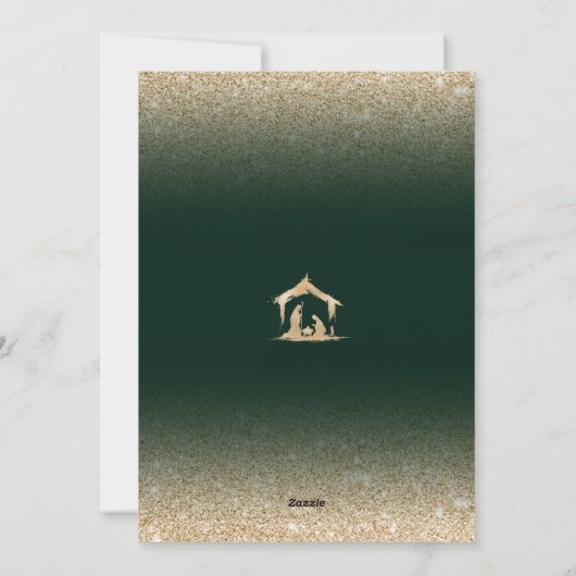 Cartes Pour Fêtes Annuelles Noël Crèche religieuse Scène Famille Photo (Dos)