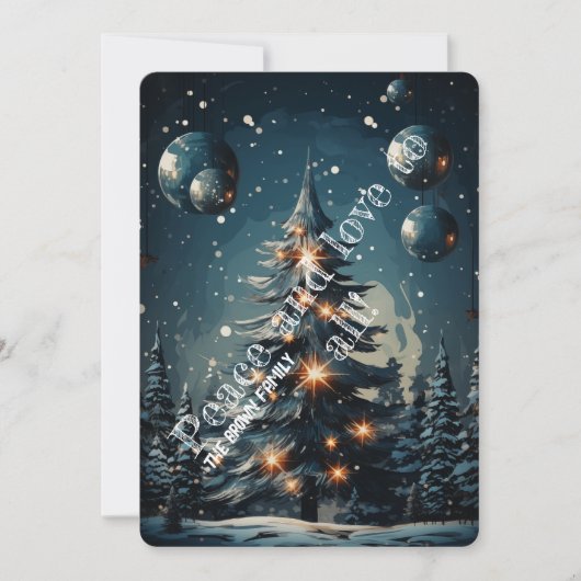 Cartes Pour Fêtes Annuelles Noël crépusculaire (Devant)