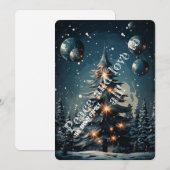 Cartes Pour Fêtes Annuelles Noël crépusculaire (Devant / Derrière)
