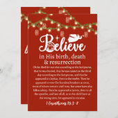 Cartes Pour Fêtes Annuelles Noël Croire Jésus Nativité Rouge Lumières Mâcon (Devant / Derrière)