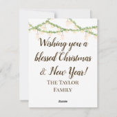 Cartes Pour Fêtes Annuelles Noël Croire Jésus Nativité Script rustique (Dos)