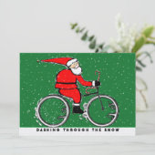 Cartes Pour Fêtes Annuelles Noël cycliste (Debout devant)