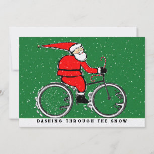 Cartes Pour Fêtes Annuelles Noël cycliste