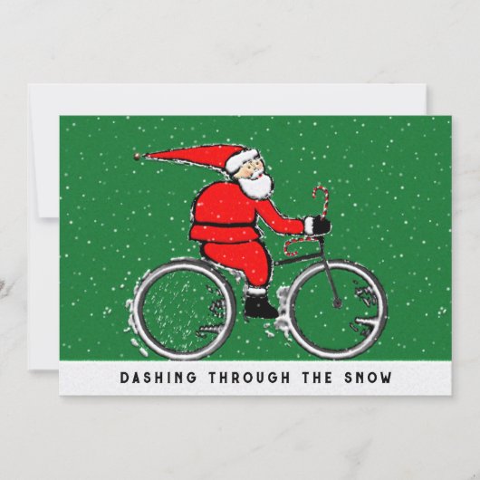 Cartes Pour Fêtes Annuelles Noël cycliste (Devant)