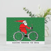 Cartes Pour Fêtes Annuelles Noël cycliste (Debout devant)