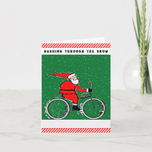 Cartes Pour Fêtes Annuelles Noël cycliste