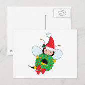 Cartes Pour Fêtes Annuelles Noël d'abeille (Devant / Derrière)
