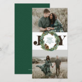 Cartes Pour Fêtes Annuelles Noël d'Acorn Wreath (Devant / Derrière)