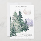 Cartes Pour Fêtes Annuelles Noël d'affaires de la forêt (Devant)