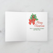 Cartes Pour Fêtes Annuelles Noël d'affaires Holly (Intérieur)