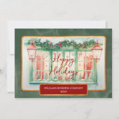 Cartes Pour Fêtes Annuelles Noël d'affaires Holly | Berries Joyeuses Fêtes (Devant)