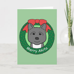 Cartes Pour Fêtes Annuelles Noël d'Akita