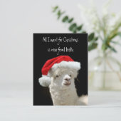Cartes Pour Fêtes Annuelles Noël d'Alpaca (Debout devant)