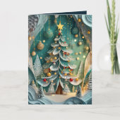Cartes Pour Fêtes Annuelles Noël dans la forêt (Devant)