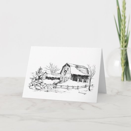 Cartes Pour Fêtes Annuelles Noël dans le pays (Devant)