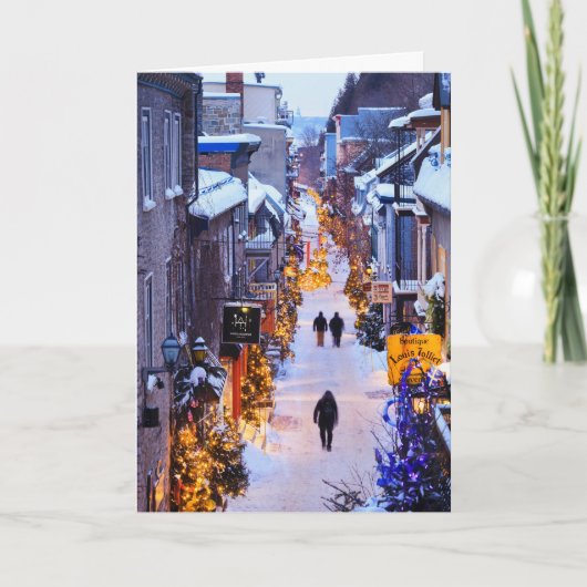 Cartes Pour Fêtes Annuelles Noël Dans Le Quartier Petit Champlain (Québec) (Devant)
