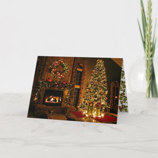 Cartes Pour Fêtes Annuelles Noël dans une ancienne maison (Devant)