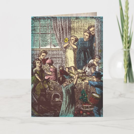 Cartes Pour Fêtes Annuelles Noël de 1860's (Devant)