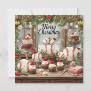 Cartes Pour Fêtes Annuelles Noël de baseball