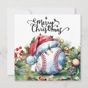Cartes Pour Fêtes Annuelles Noël de baseball