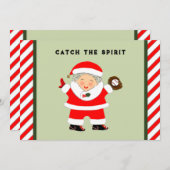 Cartes Pour Fêtes Annuelles Noël de baseball (Devant / Derrière)