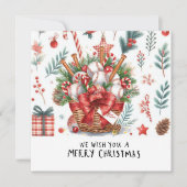 Cartes Pour Fêtes Annuelles Noël de baseball (Devant)