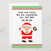 Cartes Pour Fêtes Annuelles Noël de baseball (Devant / Derrière)