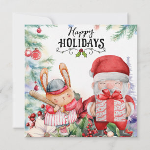 Cartes Pour Fêtes Annuelles Noël de baseball