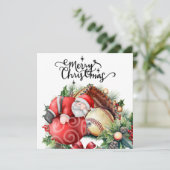 Cartes Pour Fêtes Annuelles Noël de baseball (Debout devant)