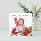 Cartes Pour Fêtes Annuelles Noël de baseball (Debout devant)