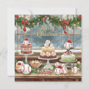 Cartes Pour Fêtes Annuelles Noël de baseball