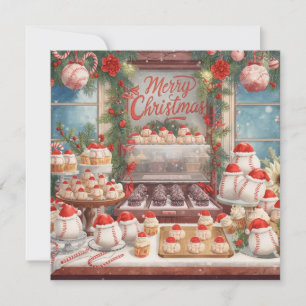 Cartes Pour Fêtes Annuelles Noël de baseball